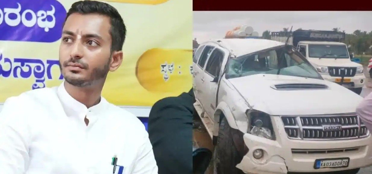 ಶಾಸಕ ಸಮರ್ಥ್ ಶಾಮನೂರು ಪ್ರಯಾಣಿಸುತ್ತಿದ್ದ ಕಾರು ಅಪಘಾತ: ಅಡ್ಡಬಂದ ವಾಹನ ತಪ್ಪಿಸಲು ಹೋಗಿ ಅವಘಡ !