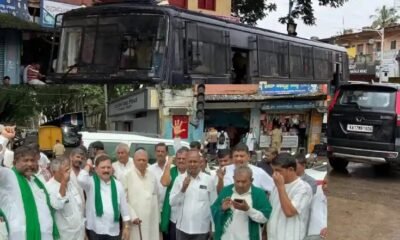 ಭದ್ರಾ ಡ್ಯಾಂ ನೀರು ಹರಿಸುವಂತೆ ಆಗ್ರಹಿಸಿ ಕರೆ ನೀಡಿದ್ದ ದಾವಣಗೆರೆ ಬಂದ್ ನೀರಸ