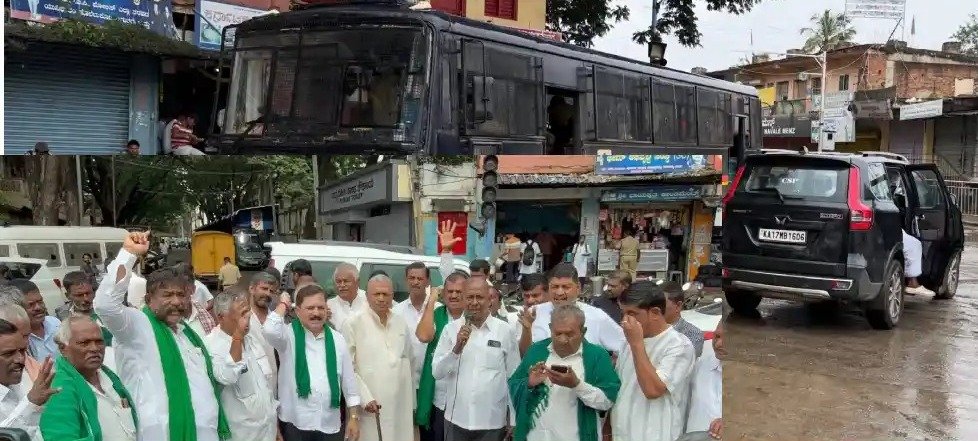 ಭದ್ರಾ ಡ್ಯಾಂ ನೀರು ಹರಿಸುವಂತೆ ಆಗ್ರಹಿಸಿ ಕರೆ ನೀಡಿದ್ದ ದಾವಣಗೆರೆ ಬಂದ್ ನೀರಸ